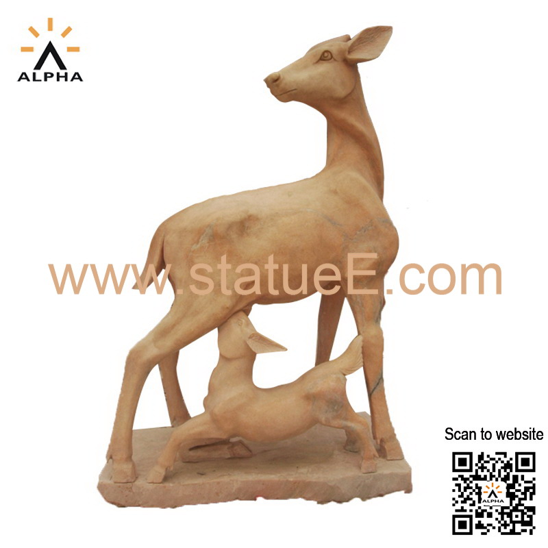 Outdoor deer statues